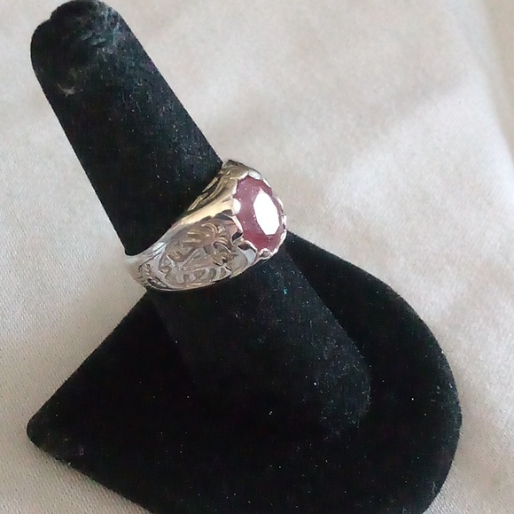 Very vintage beautiful natural Burma 3.14ct ruby solitaire ring 👁️ Size 6 - Picture 3 of 6